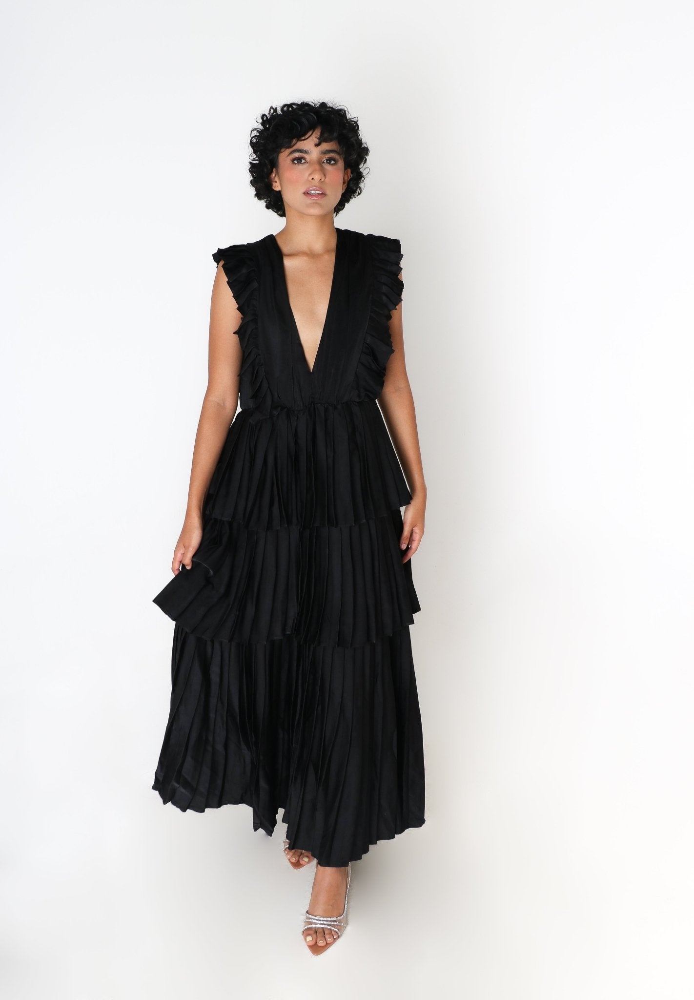 Diora - negro - Cindel vestidos maxi, midi, mini, para toda ocasion, largos, de fiesta, de boda