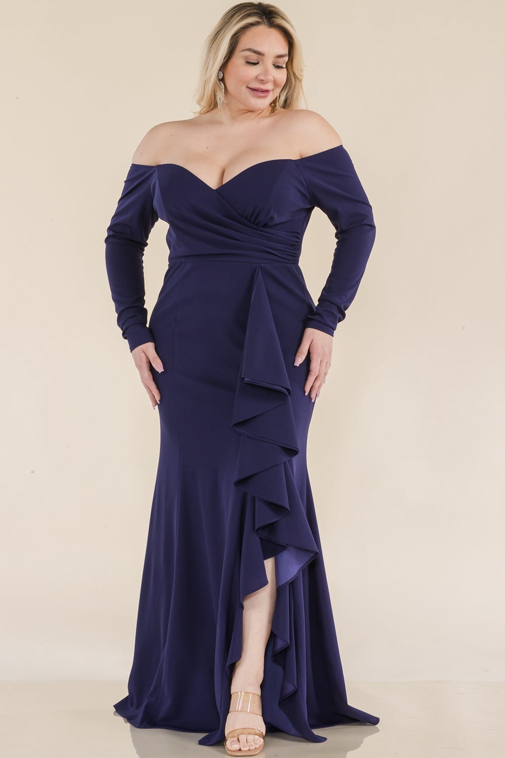 Hannia - azul - Cindel vestidos maxi, midi, mini, para toda ocasion, largos, de fiesta, de boda
