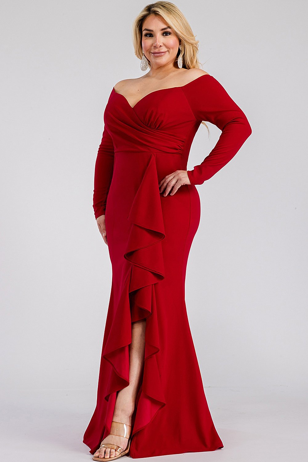 Hannia - rojo - Cindel vestidos maxi, midi, mini, para toda ocasion, largos, de fiesta, de boda