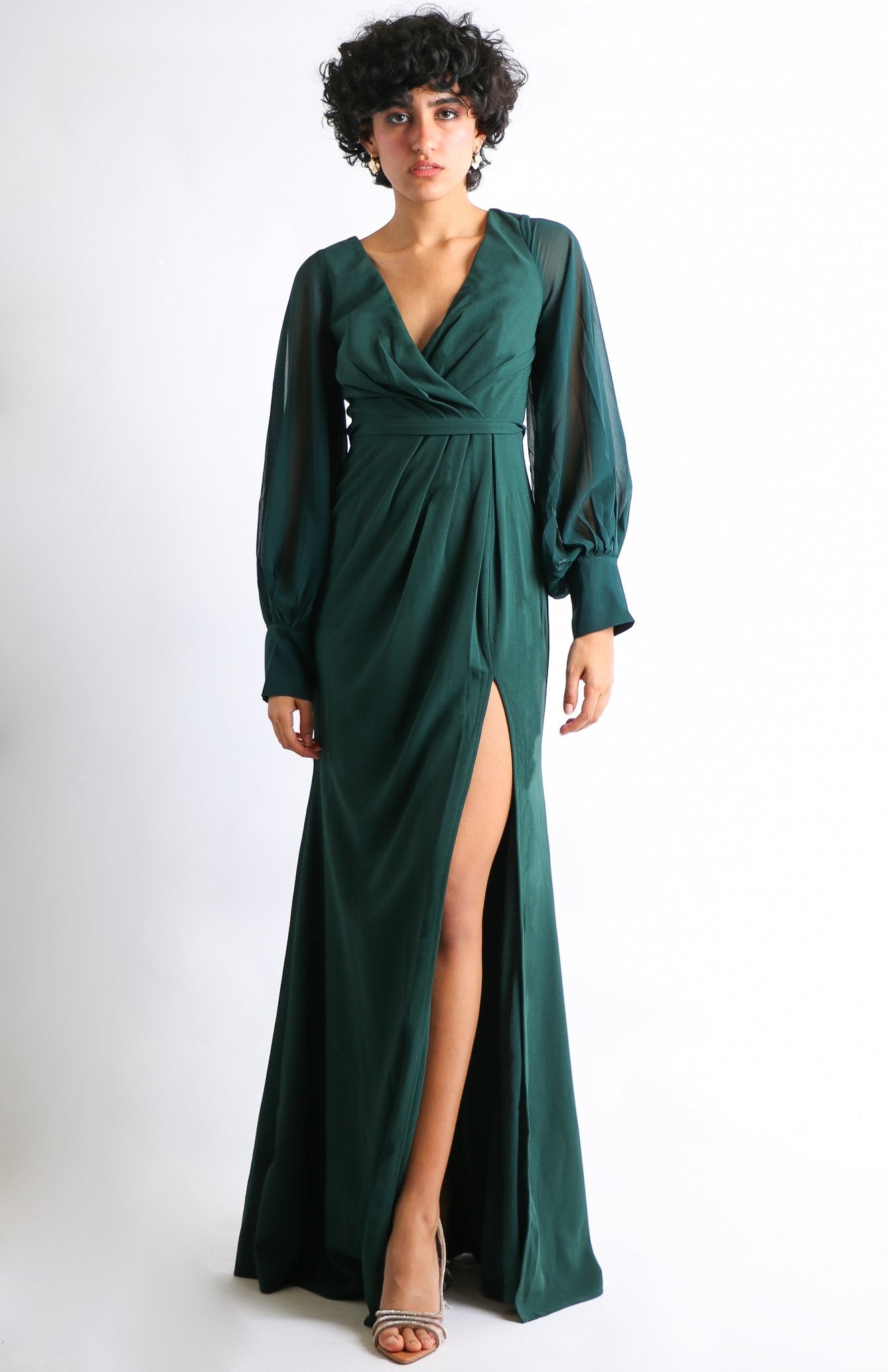 Overy - verde - Cindel vestidos maxi, midi, mini, para toda ocasion, largos, de fiesta, de boda