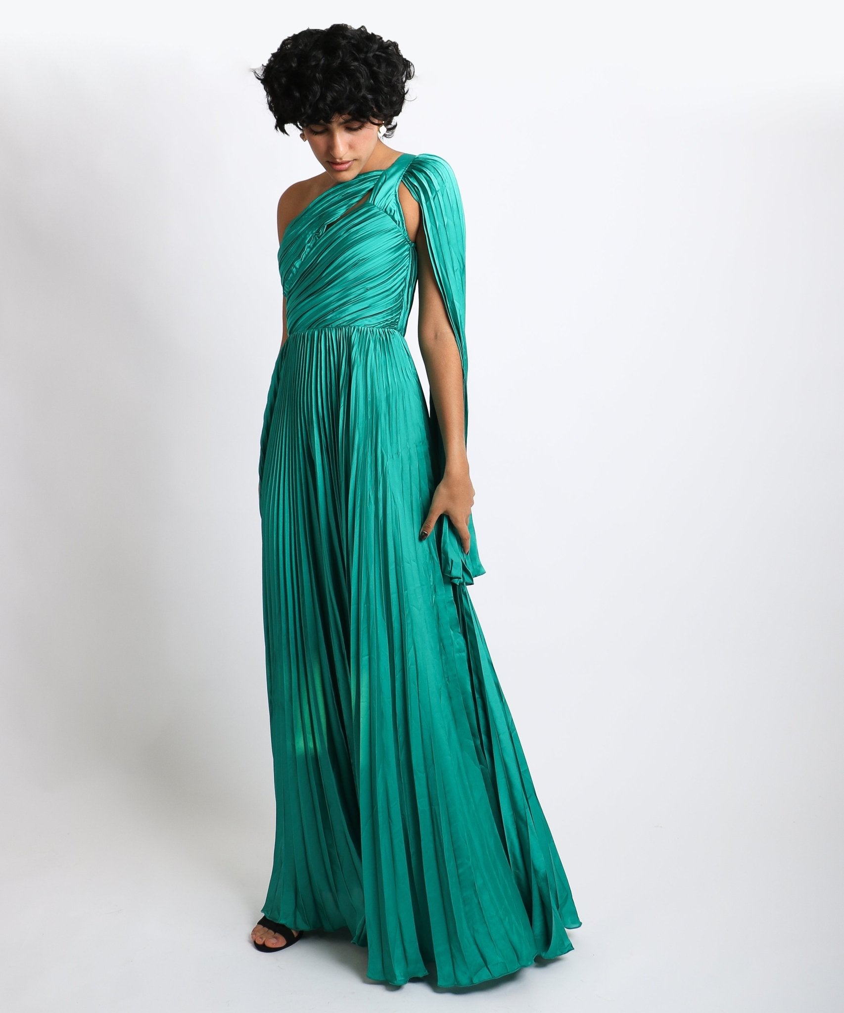 Vivian - verde - Cindel vestidos maxi, midi, mini, para toda ocasion, largos, de fiesta, de boda