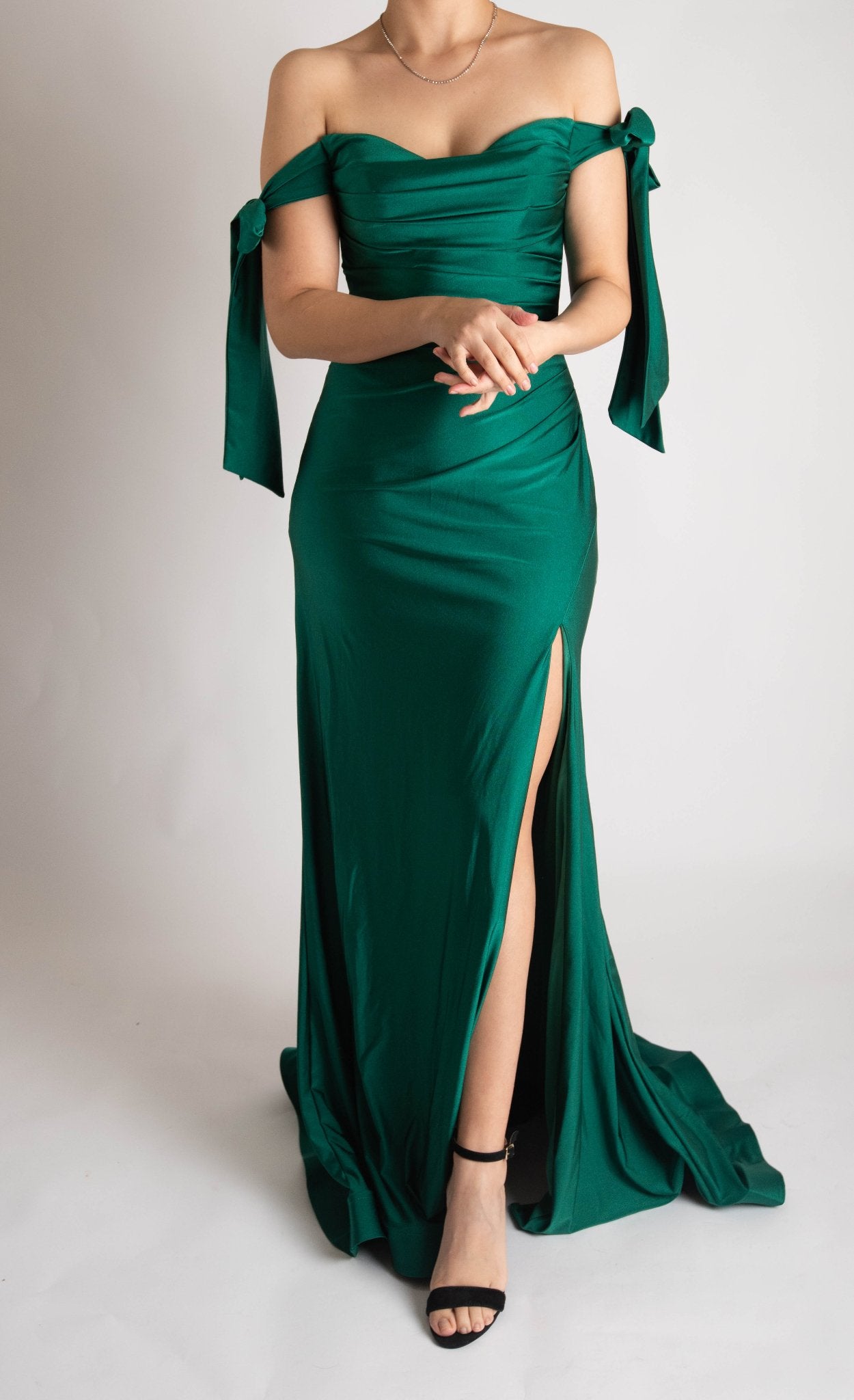 Boda Zapatos Para Vestido Largo Verde Color Verde Esmeralda