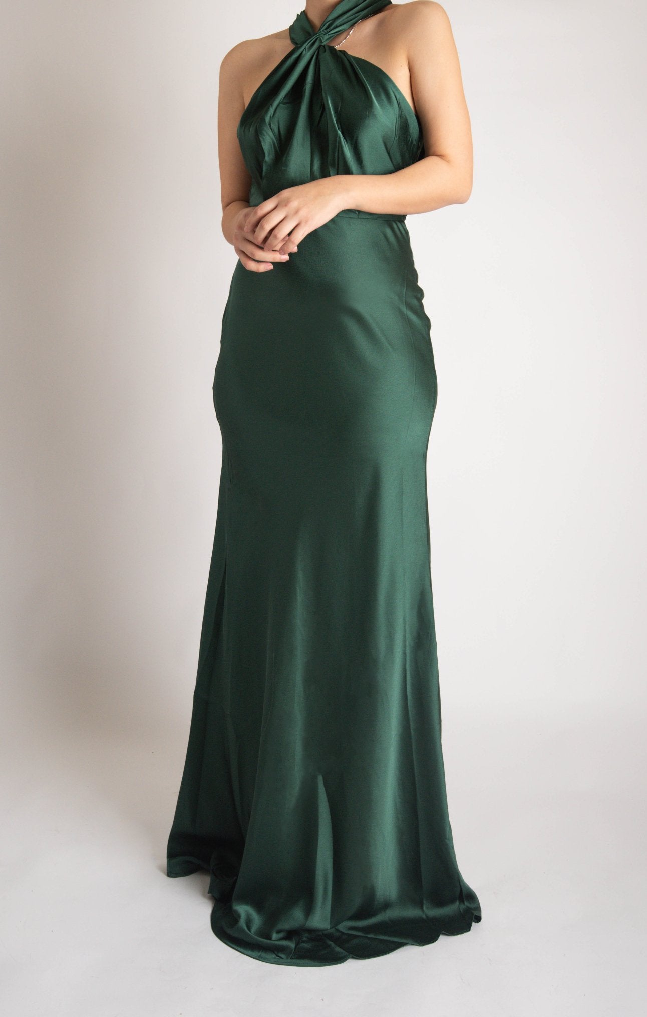 Erin - verde esmeralda - Cindel vestidos maxi, midi, mini, para toda ocasion, largos, de fiesta, de boda