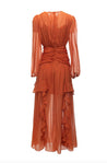 Flavia - naranja - Cindel vestidos maxi, midi, mini, para toda ocasion, largos, de fiesta, de boda