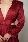 Micaela - rosa rojizo - Cindel vestidos maxi, midi, mini, para toda ocasion, largos, de fiesta, de boda