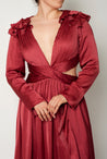 Micaela - rosa rojizo - Cindel vestidos maxi, midi, mini, para toda ocasion, largos, de fiesta, de boda