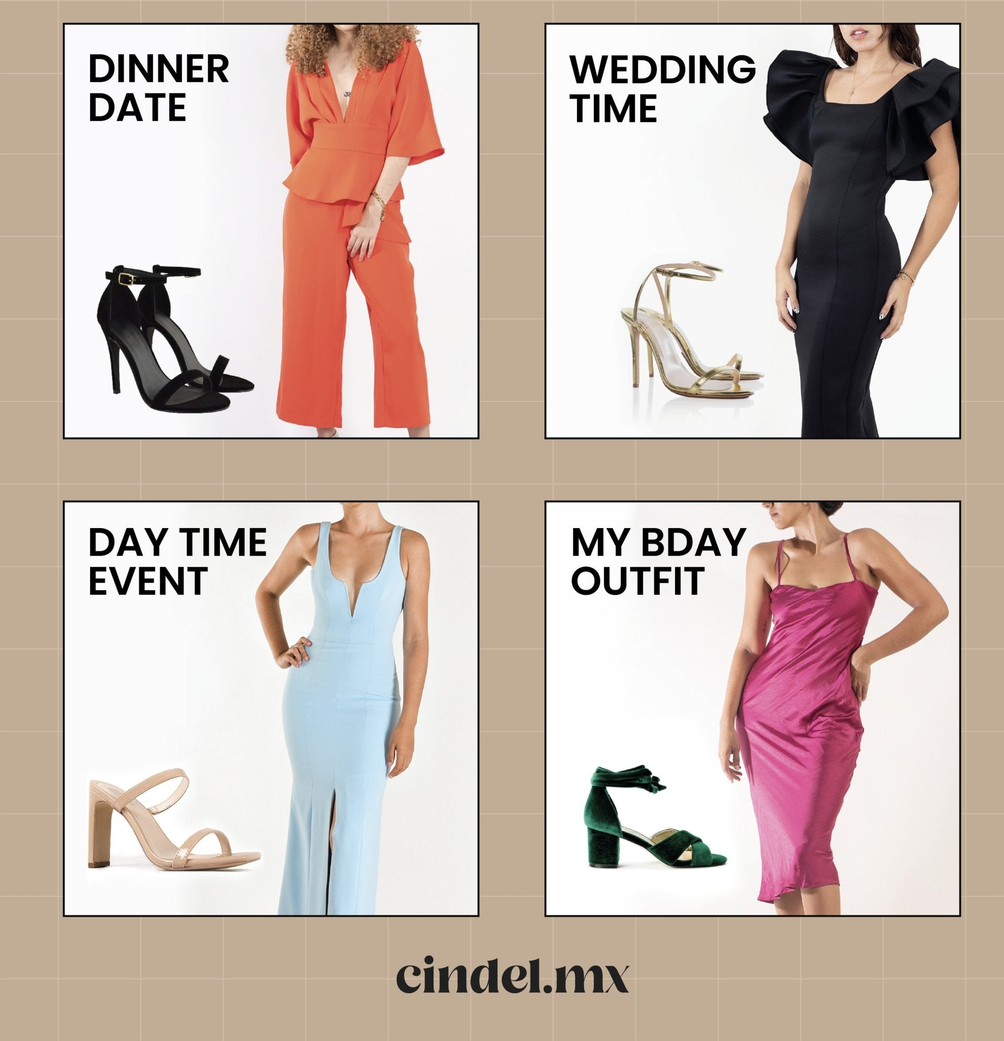 Combinar zapatos según el color de tu vestido - Cindel