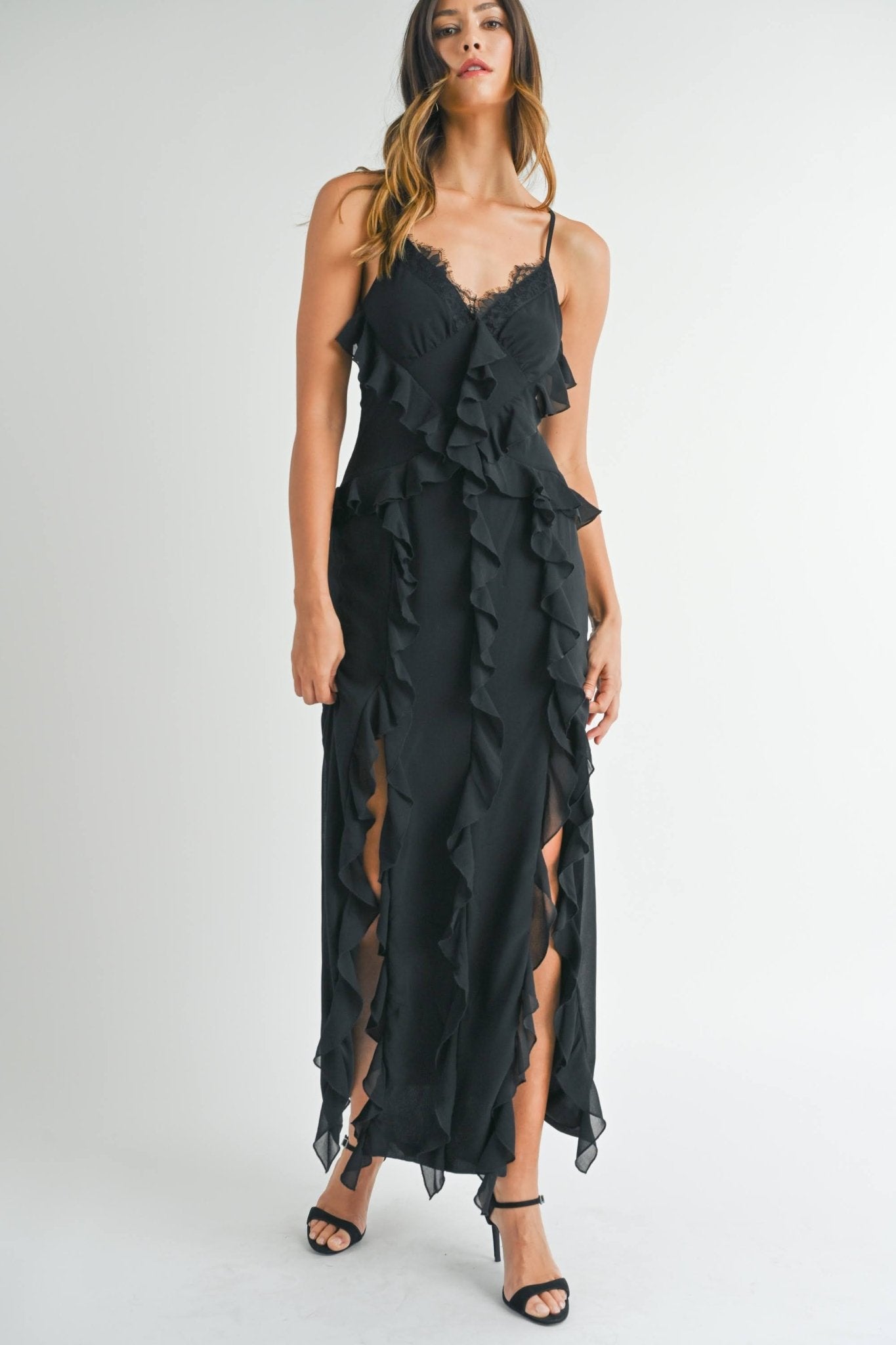 Aisha - negro - Cindel vestidos maxi, midi, mini, para toda ocasion, largos, de fiesta, de boda