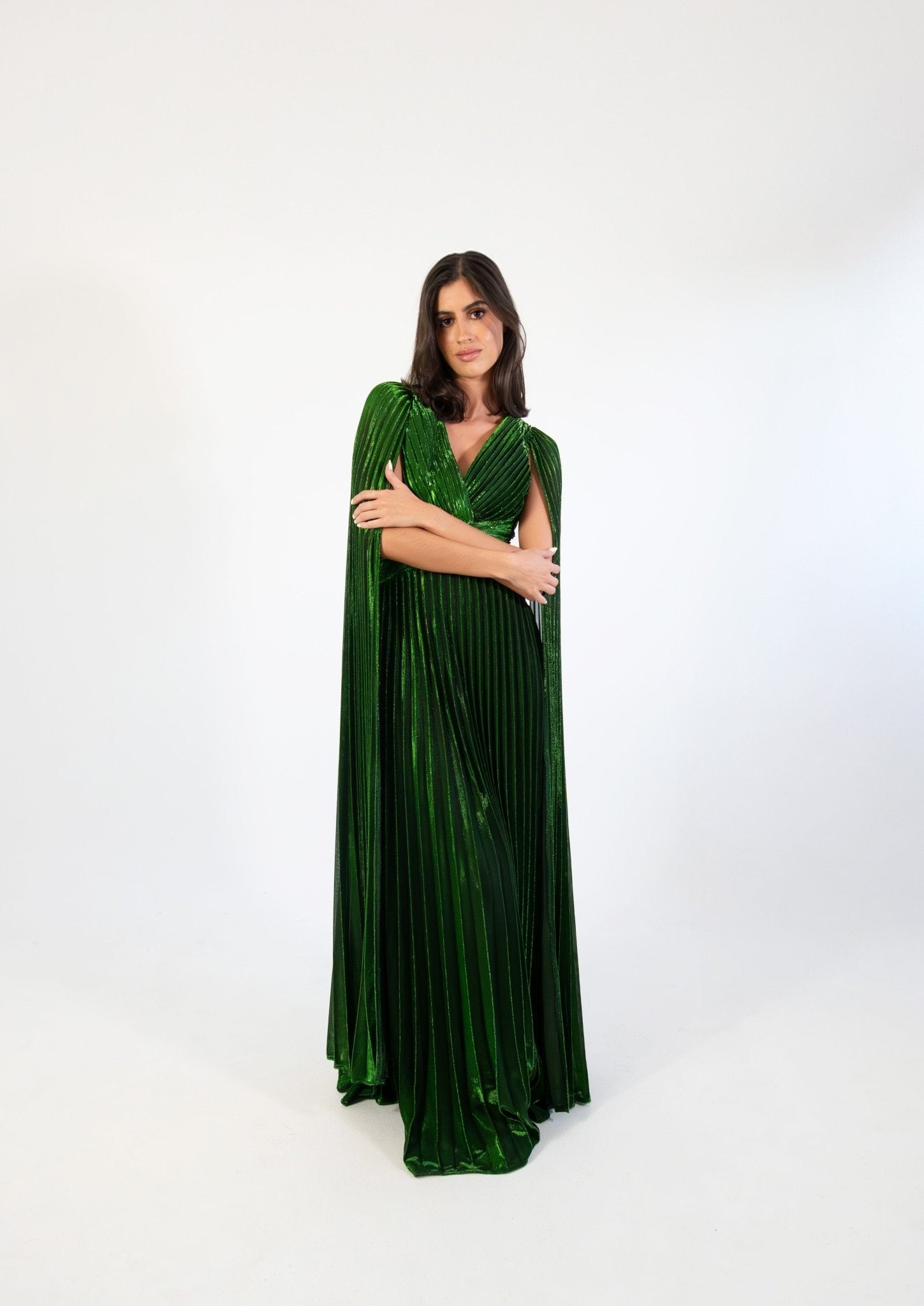 Alina - verde - Cindel vestidos maxi, midi, mini, para toda ocasion, largos, de fiesta, de boda