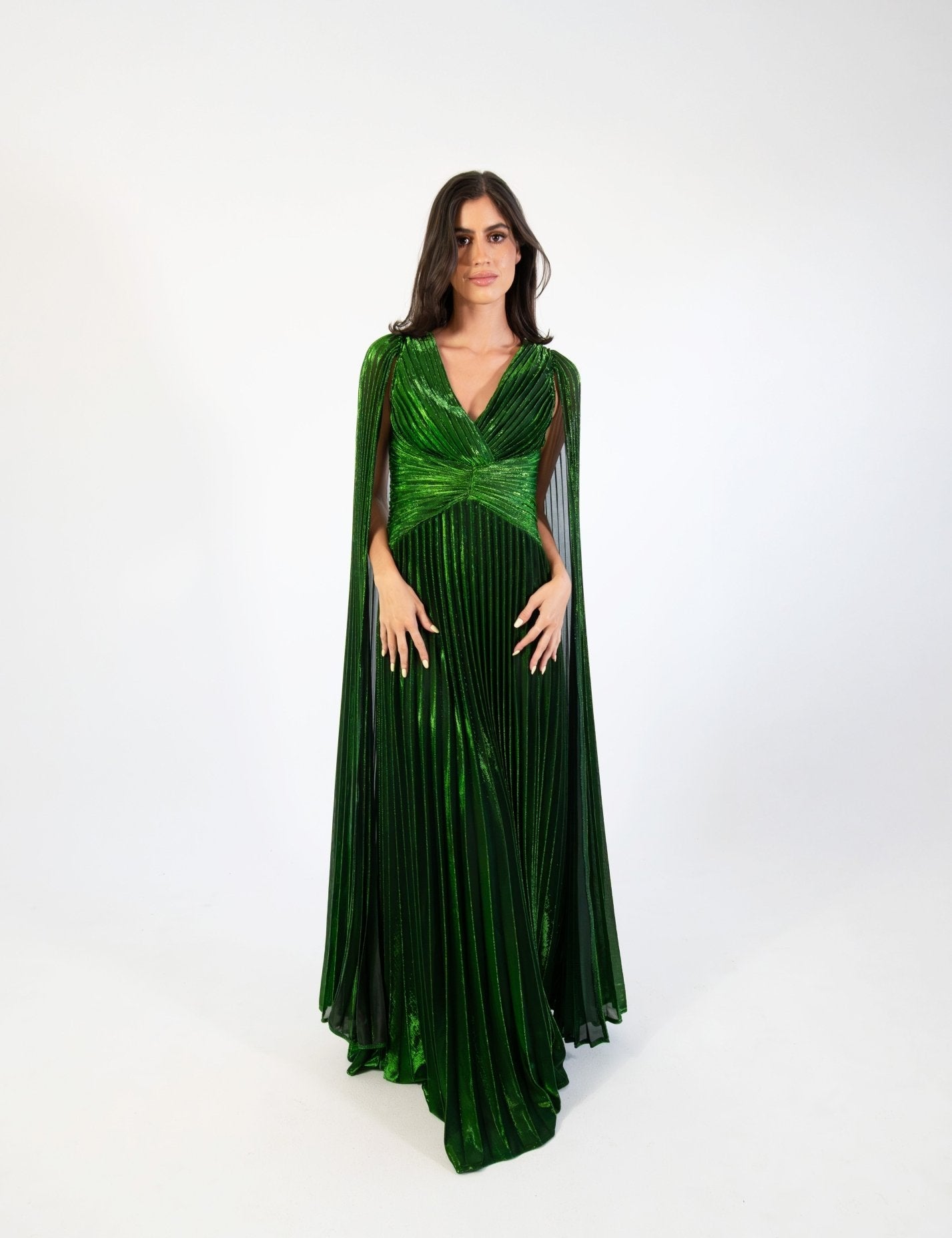 Alina - verde - Cindel vestidos maxi, midi, mini, para toda ocasion, largos, de fiesta, de boda