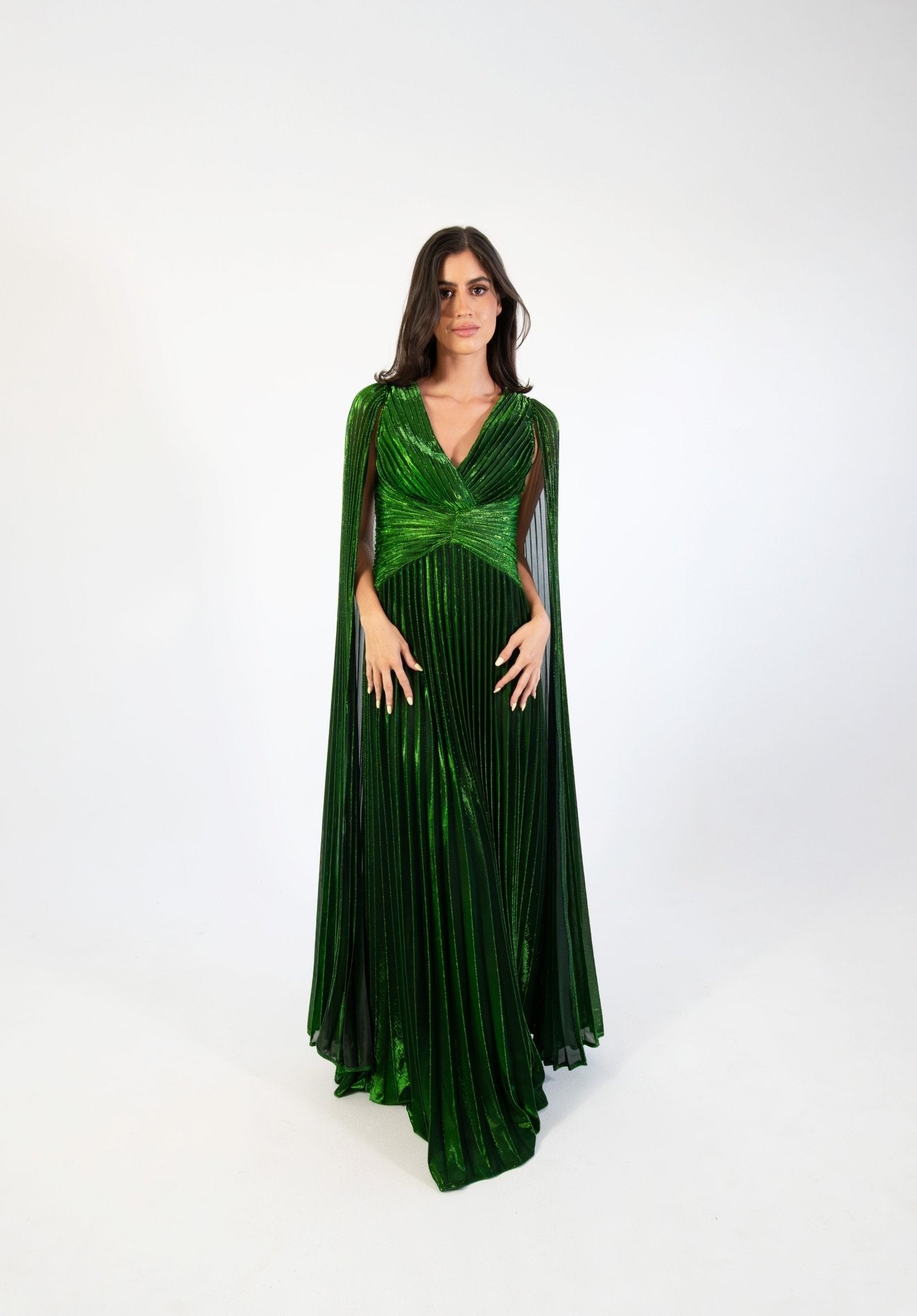 Alina - verde - Cindel vestidos maxi, midi, mini, para toda ocasion, largos, de fiesta, de boda