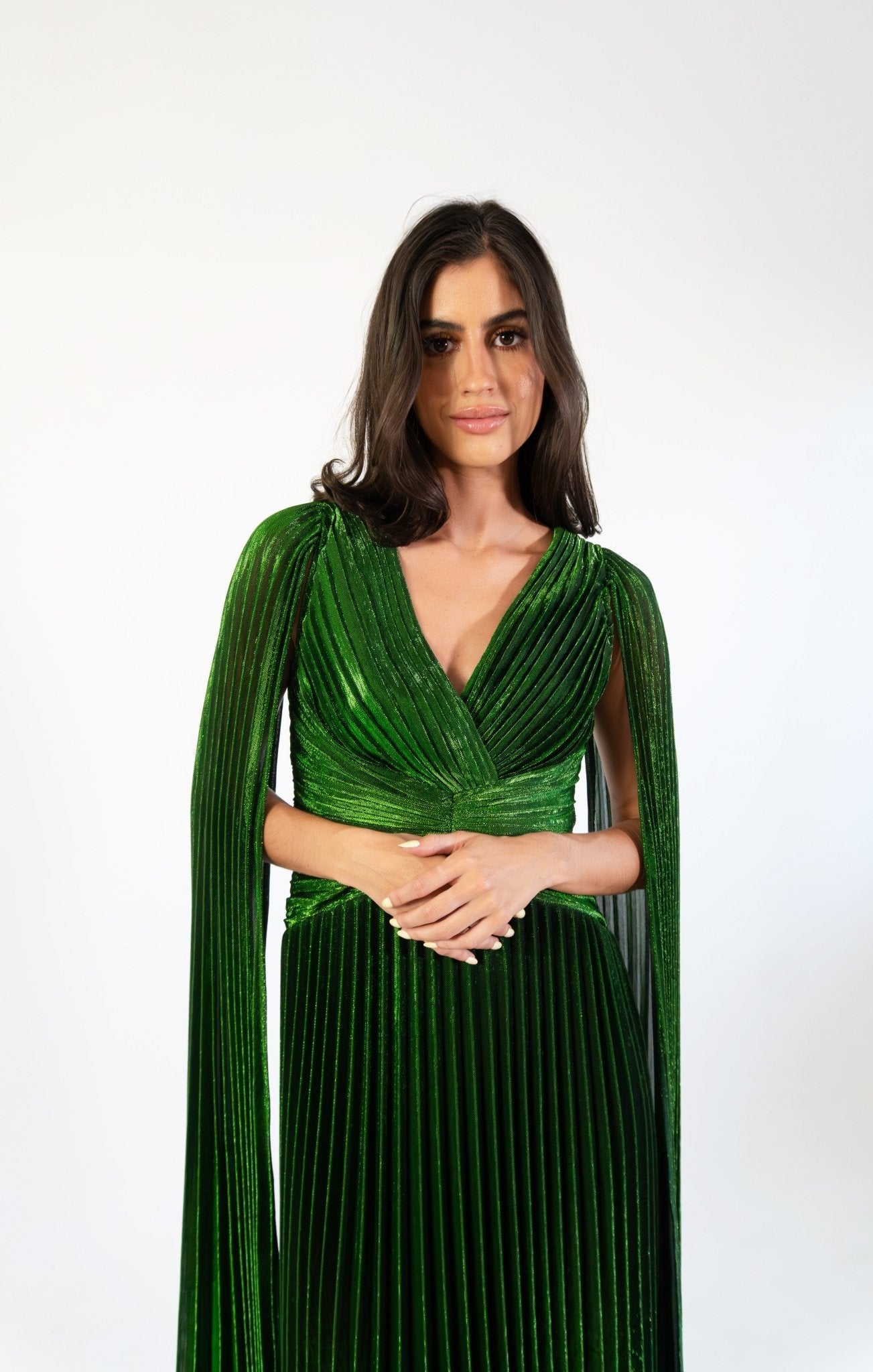 Alina - verde - Cindel vestidos maxi, midi, mini, para toda ocasion, largos, de fiesta, de boda