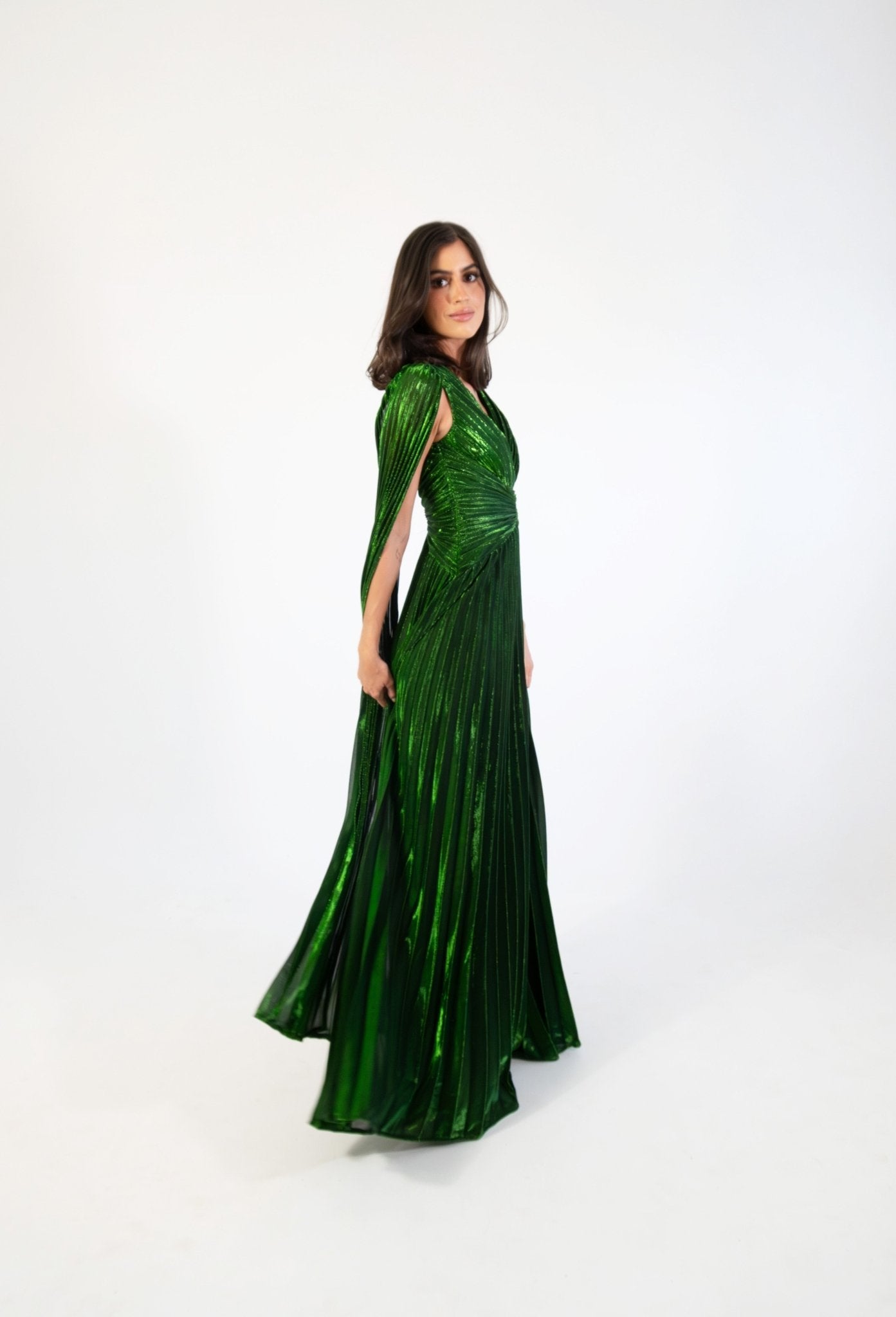 Alina - verde - Cindel vestidos maxi, midi, mini, para toda ocasion, largos, de fiesta, de boda