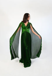 Alina - verde - Cindel vestidos maxi, midi, mini, para toda ocasion, largos, de fiesta, de boda