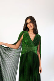 Alina - verde - Cindel vestidos maxi, midi, mini, para toda ocasion, largos, de fiesta, de boda