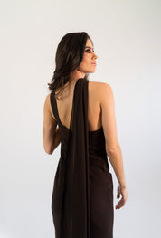 Allena - chocolate - Cindel vestidos maxi, midi, mini, para toda ocasion, largos, de fiesta, de boda