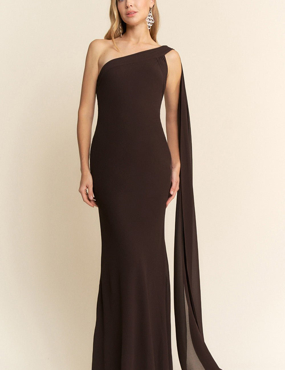 Allena - chocolate - Cindel vestidos maxi, midi, mini, para toda ocasion, largos, de fiesta, de boda