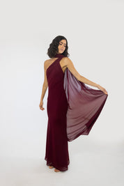 Allena - vino - Cindel vestidos maxi, midi, mini, para toda ocasion, largos, de fiesta, de boda
