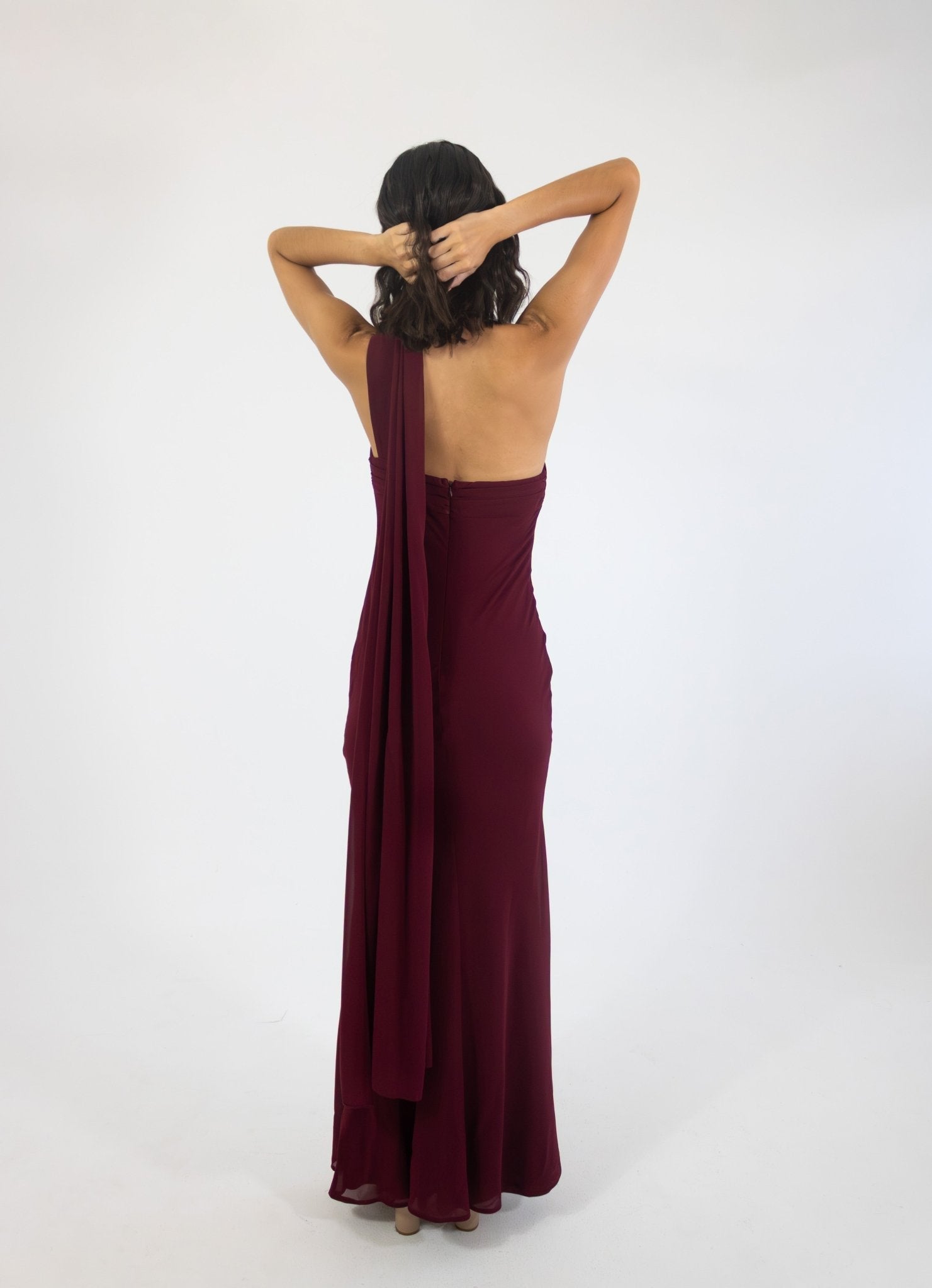 Allena - vino - Cindel vestidos maxi, midi, mini, para toda ocasion, largos, de fiesta, de boda