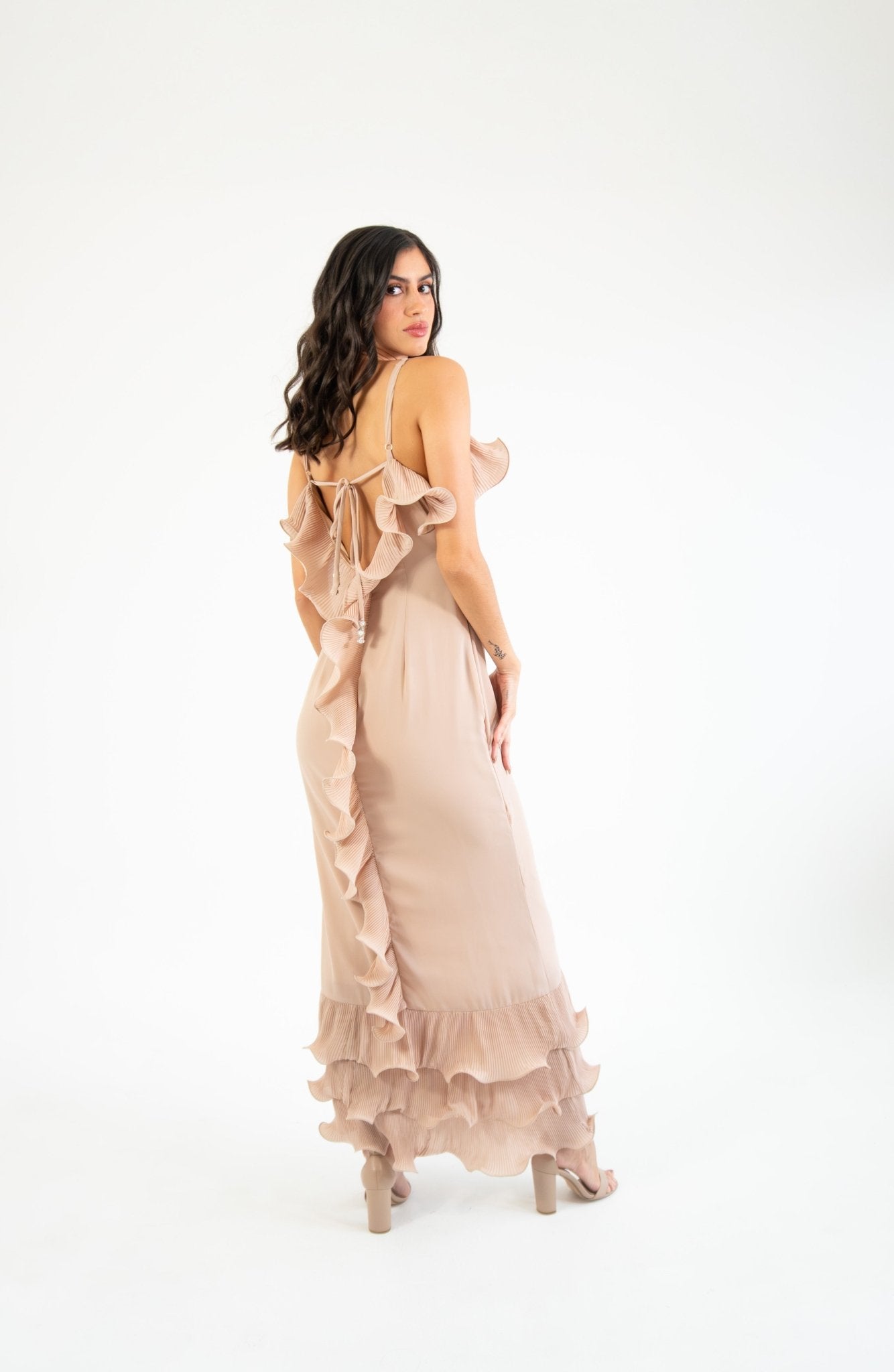 Ansel - nude - Cindel vestidos maxi, midi, mini, para toda ocasion, largos, de fiesta, de boda