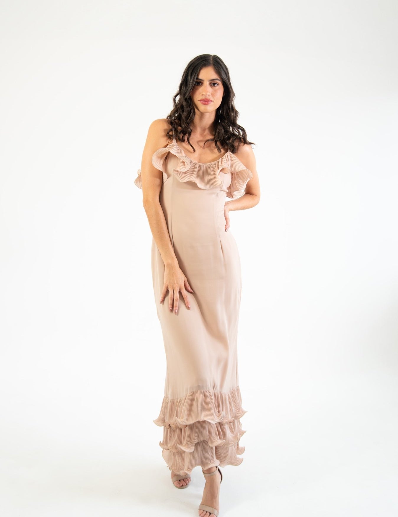 Ansel - nude - Cindel vestidos maxi, midi, mini, para toda ocasion, largos, de fiesta, de boda