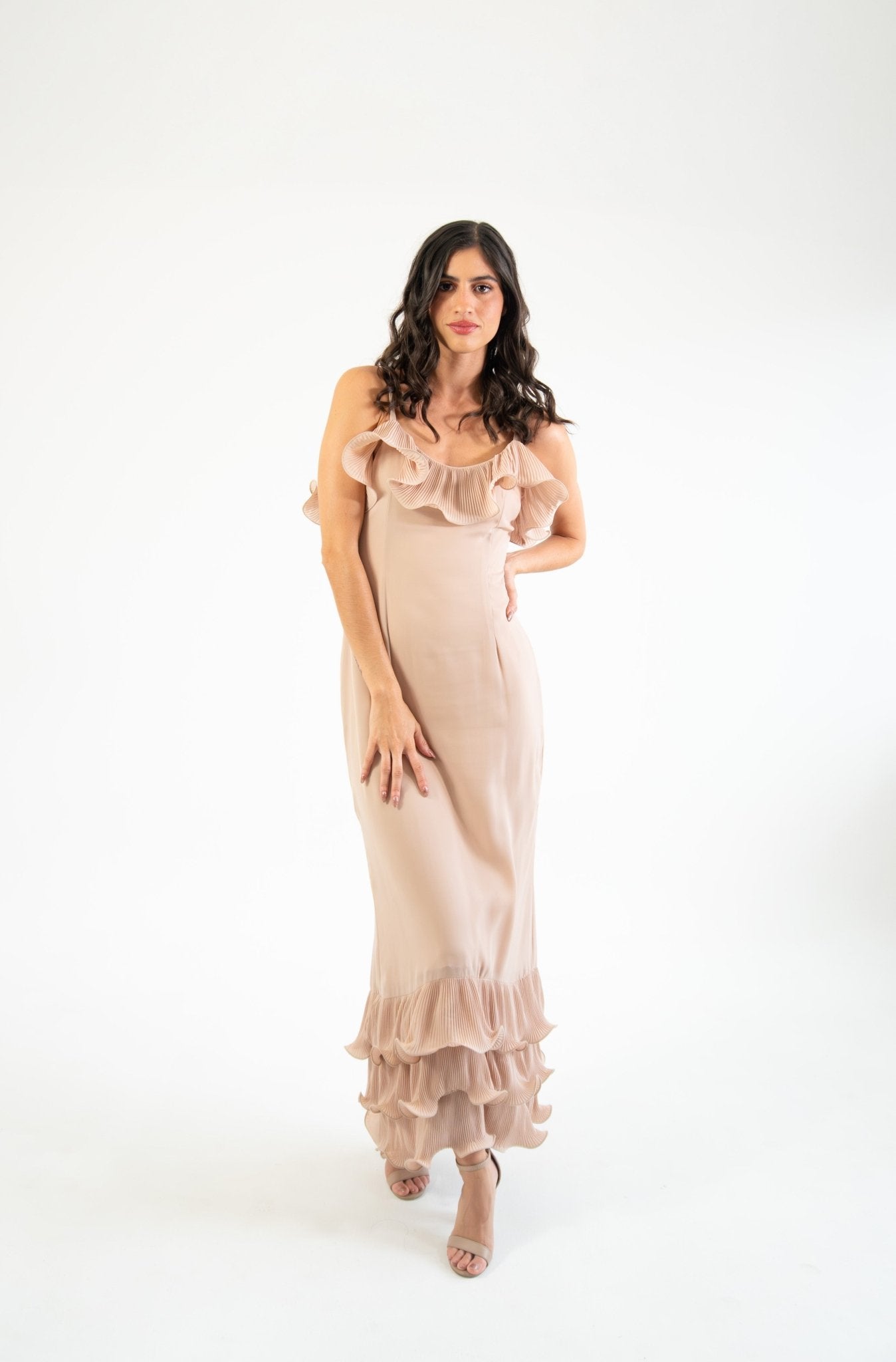 Ansel - nude - Cindel vestidos maxi, midi, mini, para toda ocasion, largos, de fiesta, de boda