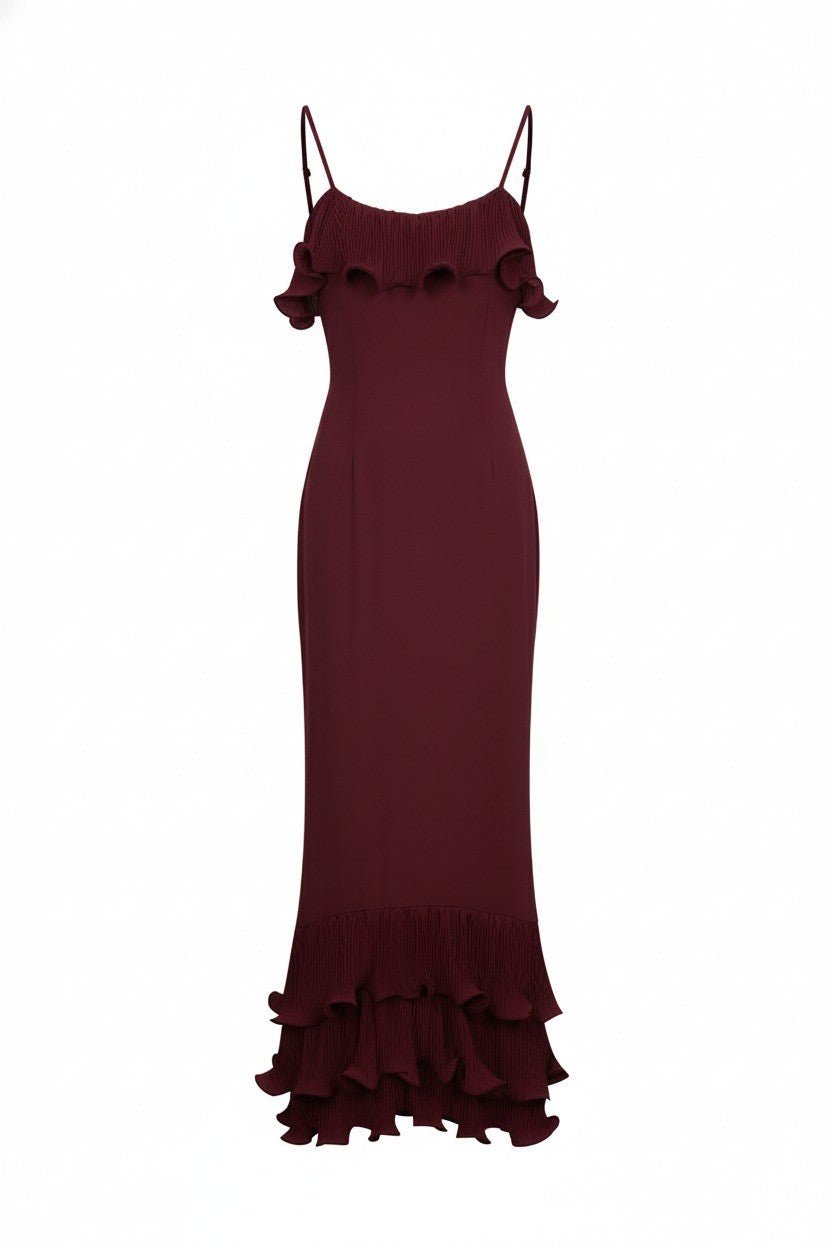 Ansel - rojo - Cindel vestidos maxi, midi, mini, para toda ocasion, largos, de fiesta, de boda