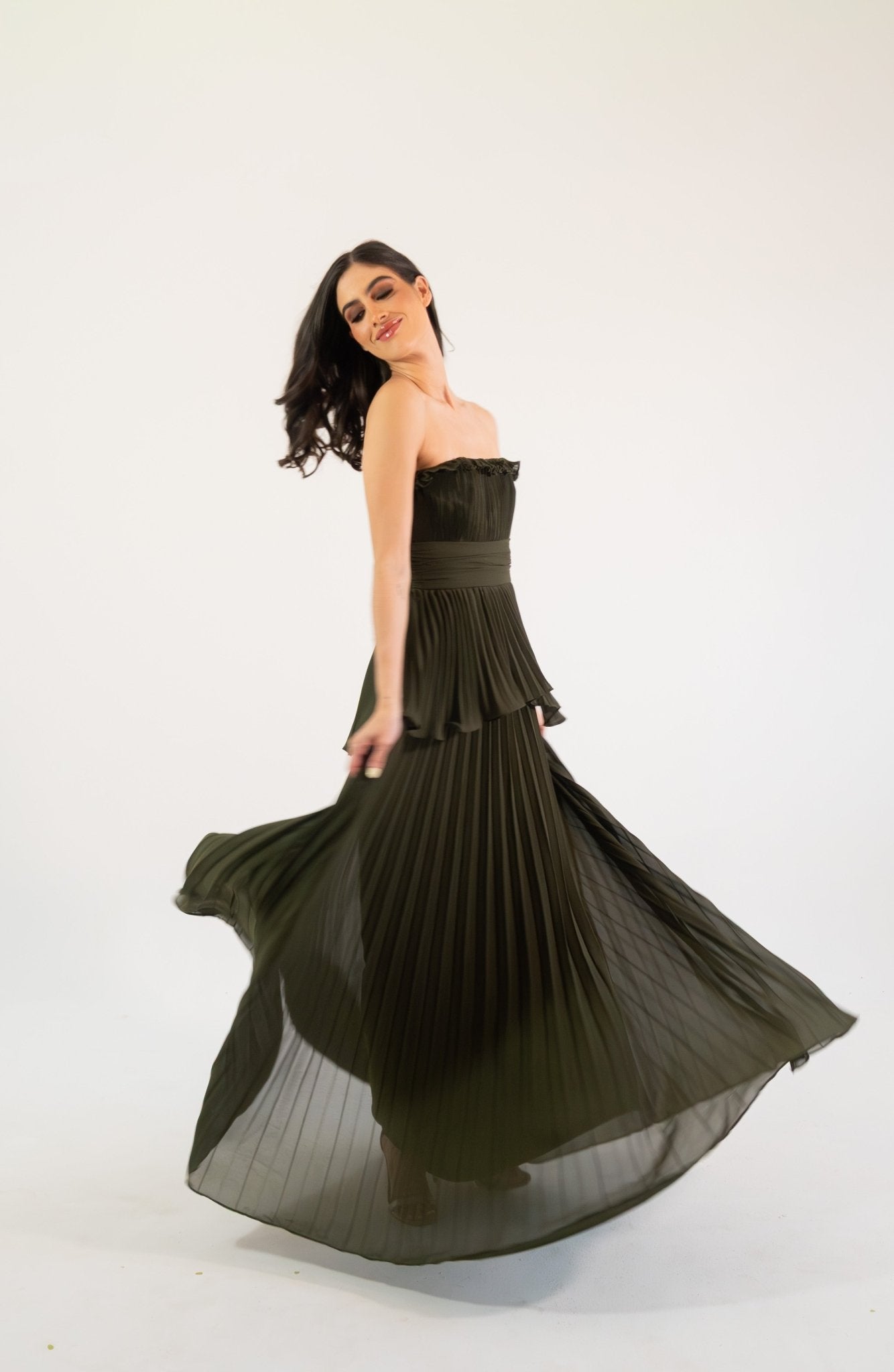 Anstel - verde - Cindel vestidos maxi, midi, mini, para toda ocasion, largos, de fiesta, de boda