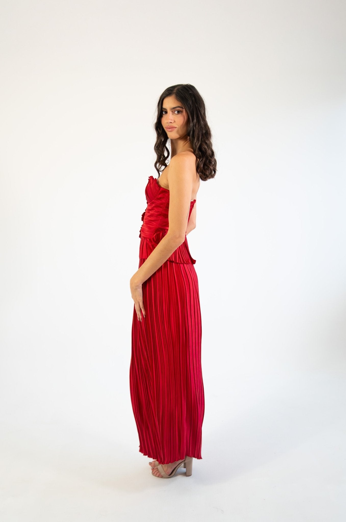 Casipian - rojo - Cindel vestidos maxi, midi, mini, para toda ocasion, largos, de fiesta, de boda
