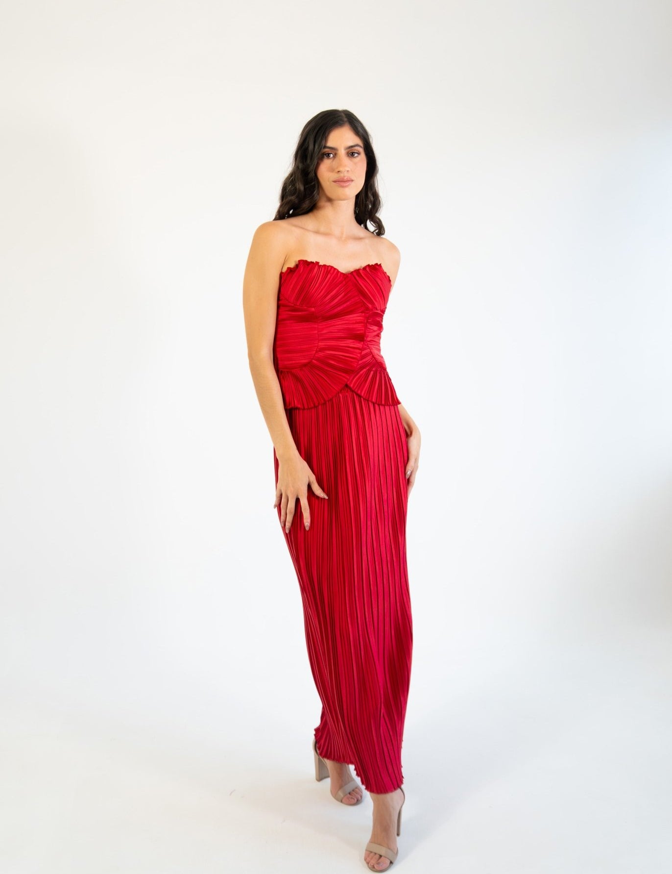 Casipian - rojo - Cindel vestidos maxi, midi, mini, para toda ocasion, largos, de fiesta, de boda