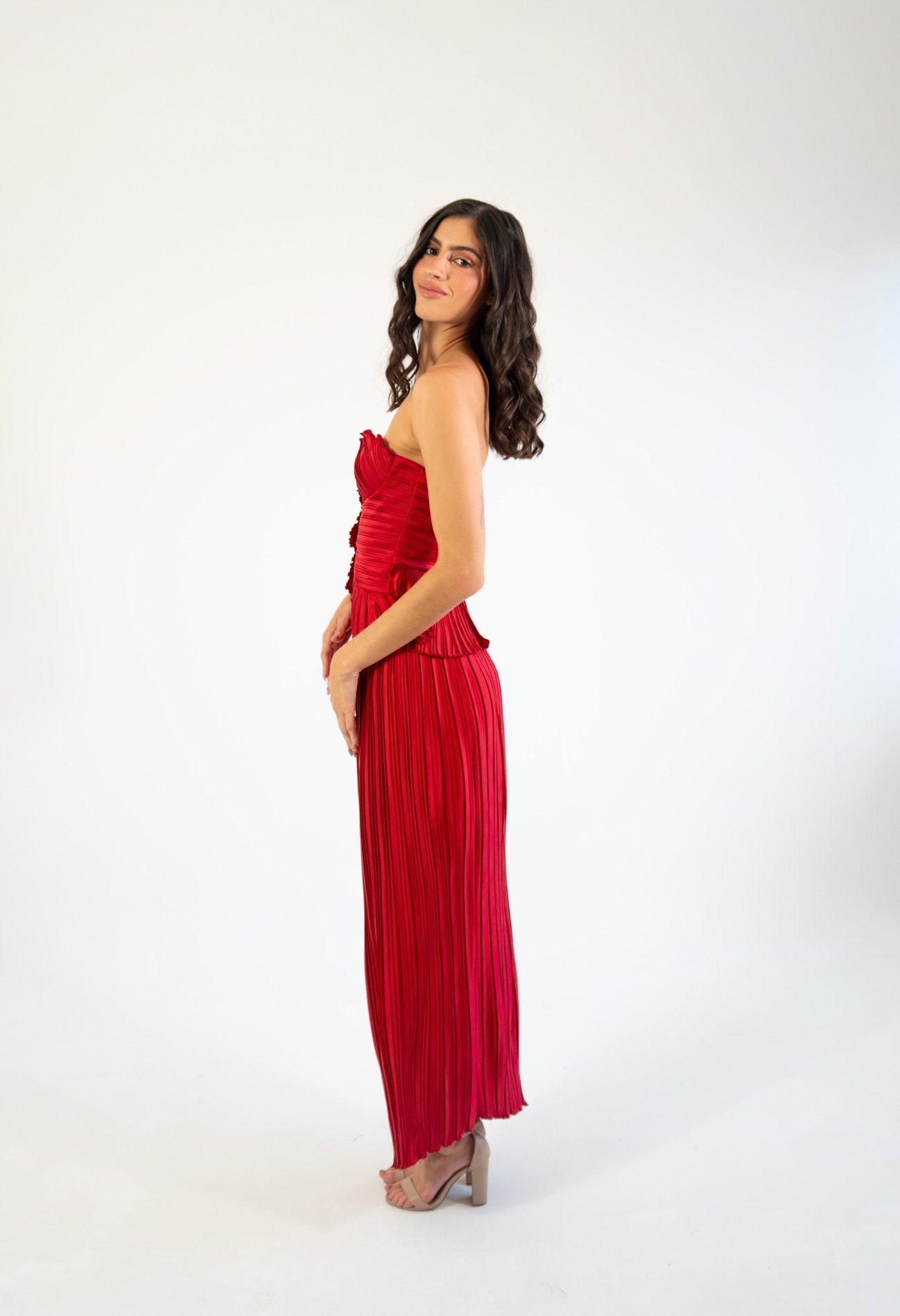 Casipian - rojo - Cindel vestidos maxi, midi, mini, para toda ocasion, largos, de fiesta, de boda