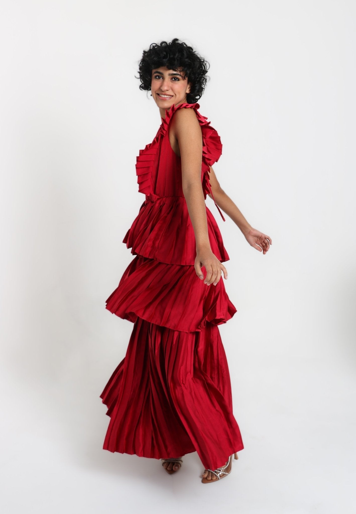 Diora - rojo - Cindel vestidos maxi, midi, mini, para toda ocasion, largos, de fiesta, de boda