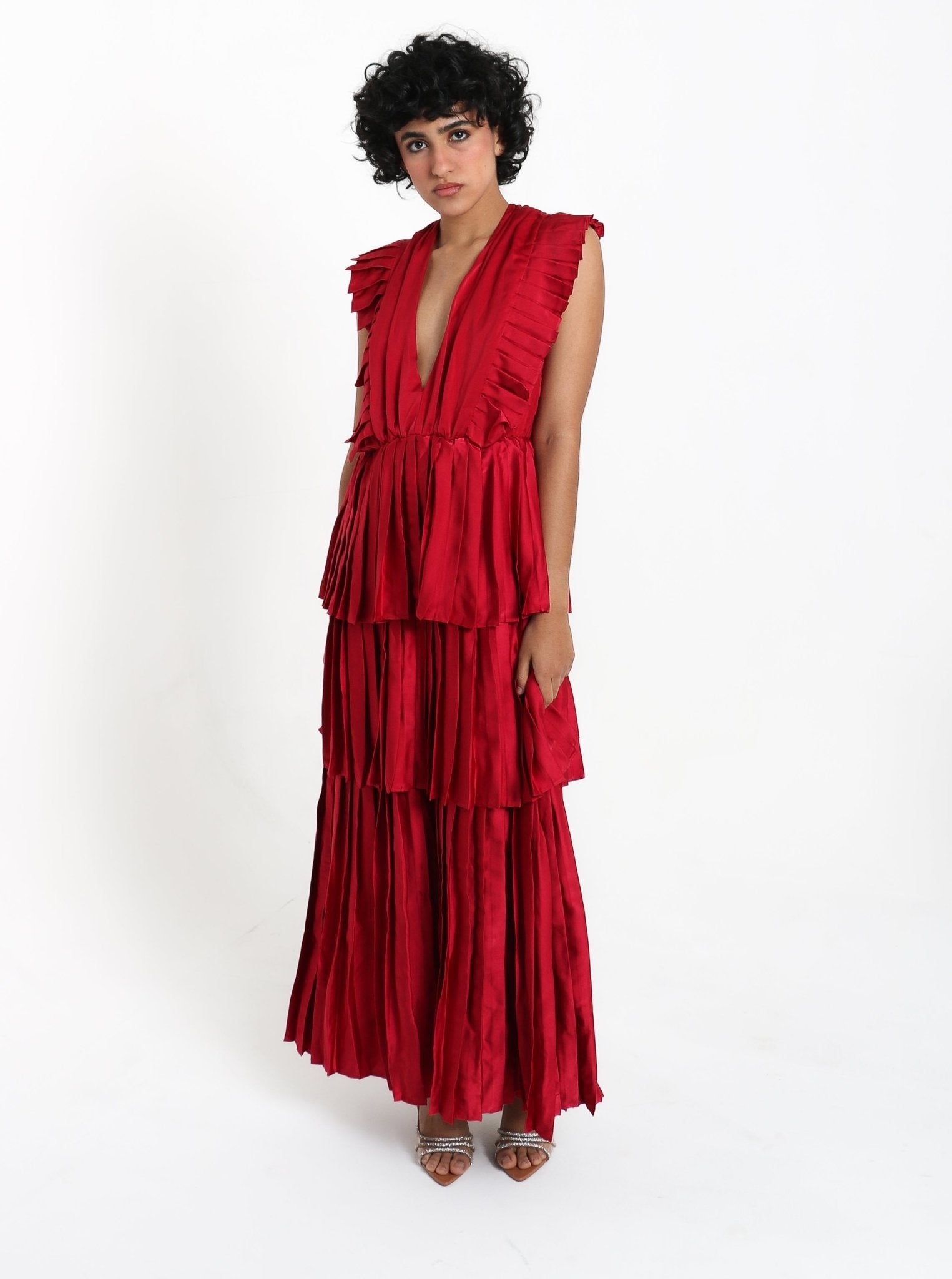 Diora - rojo - Cindel vestidos maxi, midi, mini, para toda ocasion, largos, de fiesta, de boda