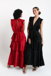 Diora - rojo - Cindel vestidos maxi, midi, mini, para toda ocasion, largos, de fiesta, de boda