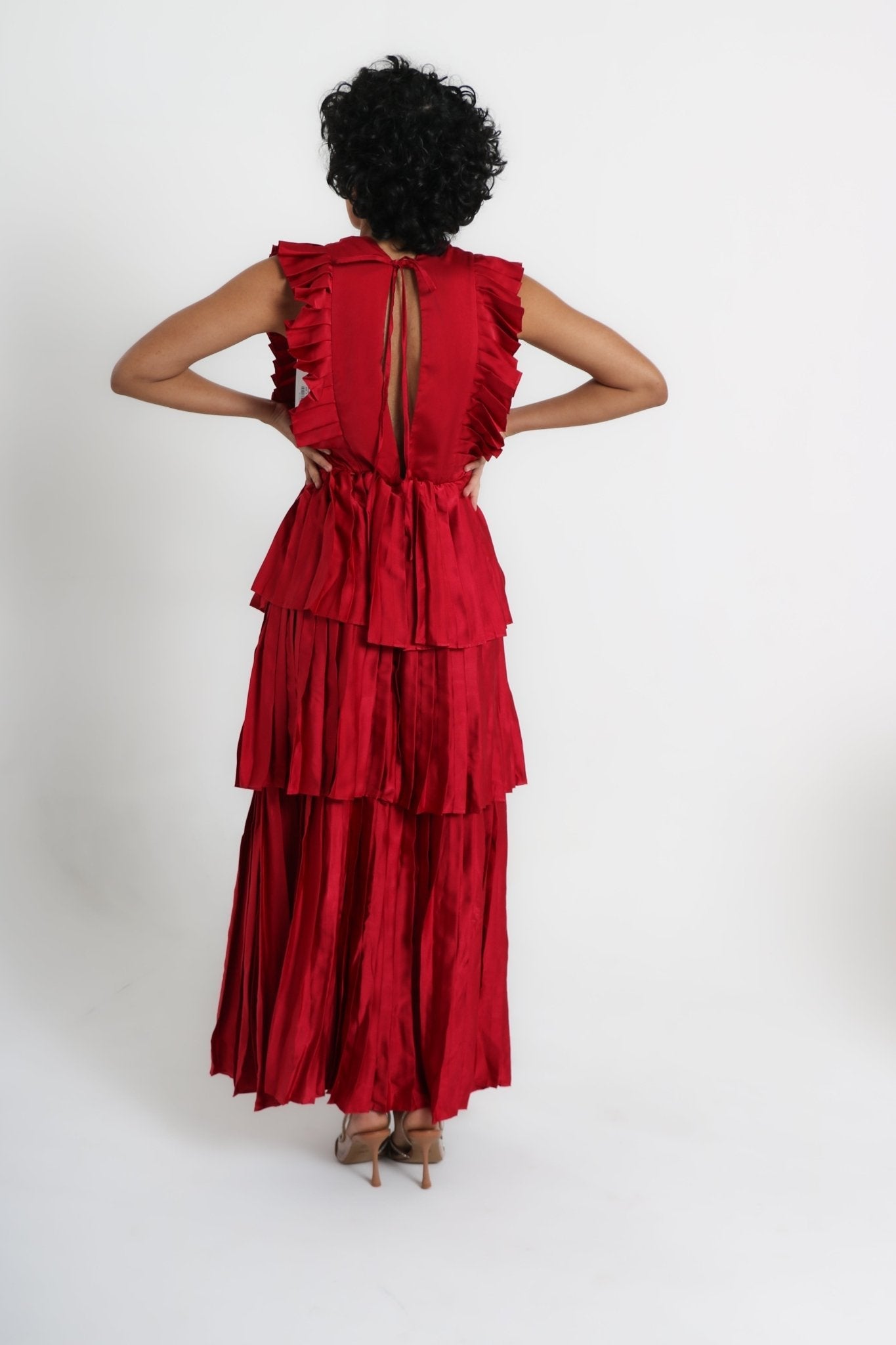 Diora - rojo - Cindel vestidos maxi, midi, mini, para toda ocasion, largos, de fiesta, de boda