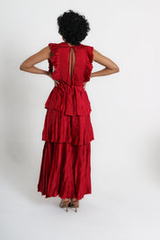 Diora - rojo - Cindel vestidos maxi, midi, mini, para toda ocasion, largos, de fiesta, de boda