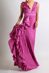 Dorota - rosa satin - Cindel vestidos maxi, midi, mini, para toda ocasion, largos, de fiesta, de boda