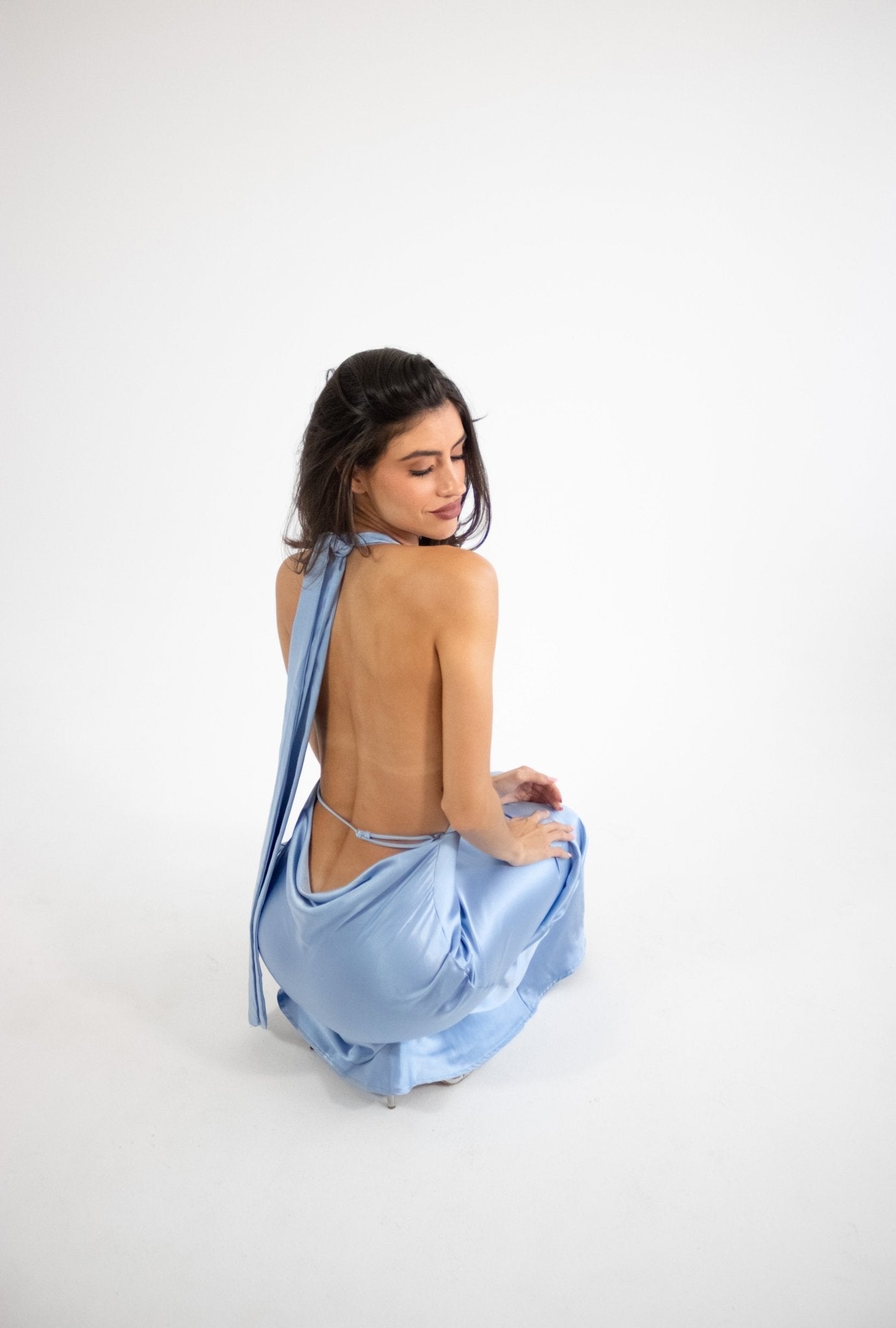 Elga - azul - Cindel vestidos maxi, midi, mini, para toda ocasion, largos, de fiesta, de boda