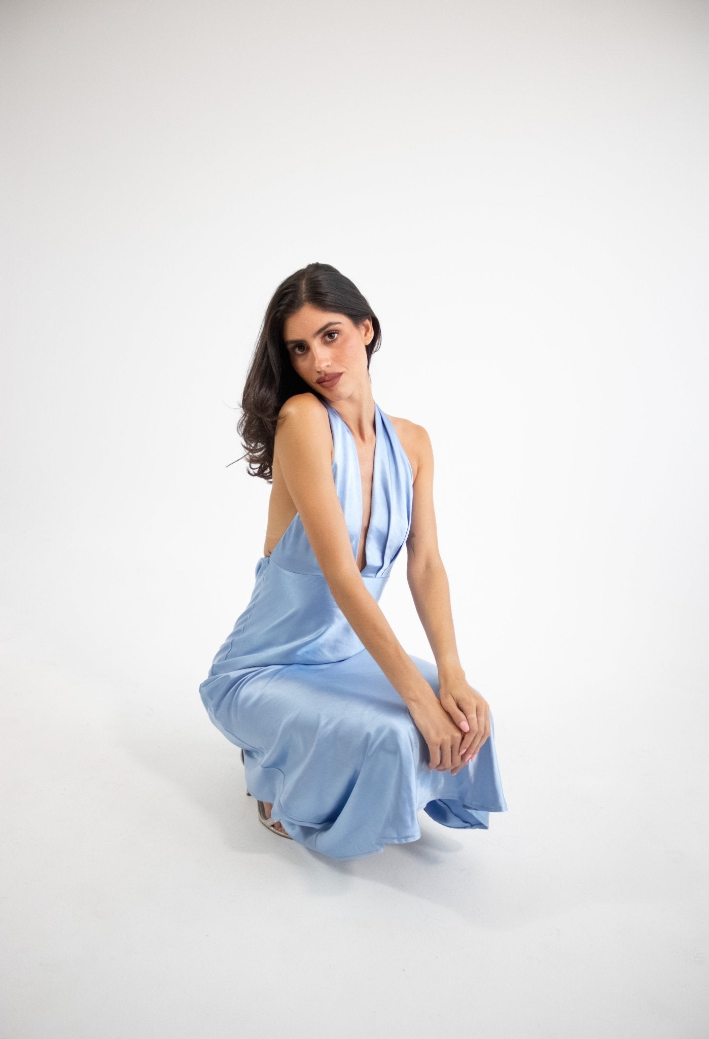 Elga - azul - Cindel vestidos maxi, midi, mini, para toda ocasion, largos, de fiesta, de boda