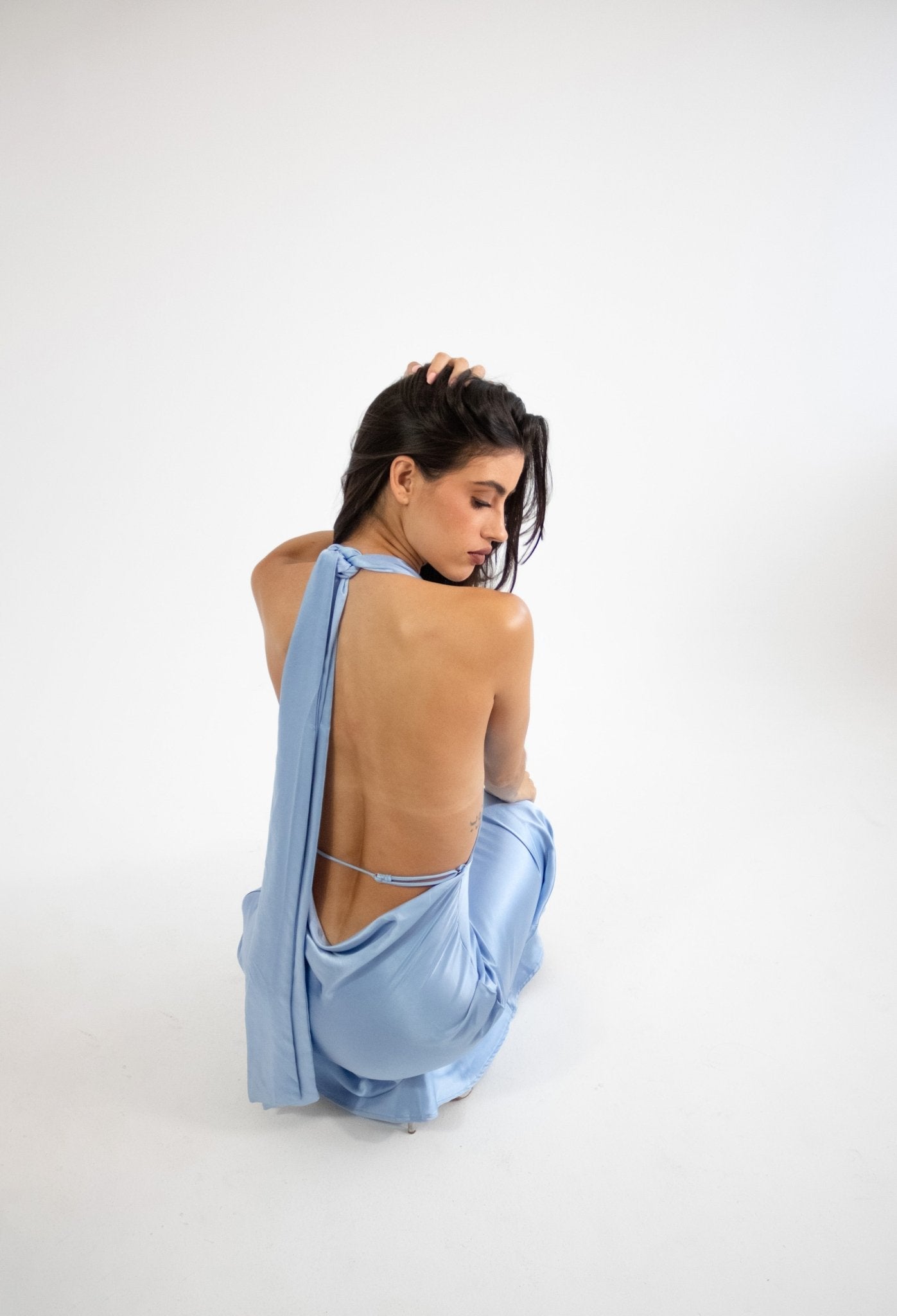 Elga - azul - Cindel vestidos maxi, midi, mini, para toda ocasion, largos, de fiesta, de boda