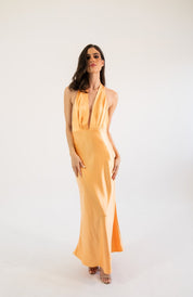 Elga - naranja - Cindel vestidos maxi, midi, mini, para toda ocasion, largos, de fiesta, de boda