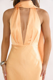 Elga - naranja - Cindel vestidos maxi, midi, mini, para toda ocasion, largos, de fiesta, de boda