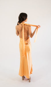 Elga - naranja - Cindel vestidos maxi, midi, mini, para toda ocasion, largos, de fiesta, de boda