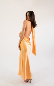 Elga - naranja - Cindel vestidos maxi, midi, mini, para toda ocasion, largos, de fiesta, de boda