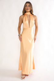 Elga - naranja - Cindel vestidos maxi, midi, mini, para toda ocasion, largos, de fiesta, de boda