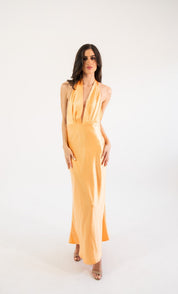 Elga - naranja - Cindel vestidos maxi, midi, mini, para toda ocasion, largos, de fiesta, de boda
