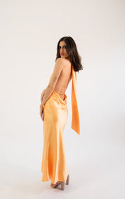 Elga - naranja - Cindel vestidos maxi, midi, mini, para toda ocasion, largos, de fiesta, de boda