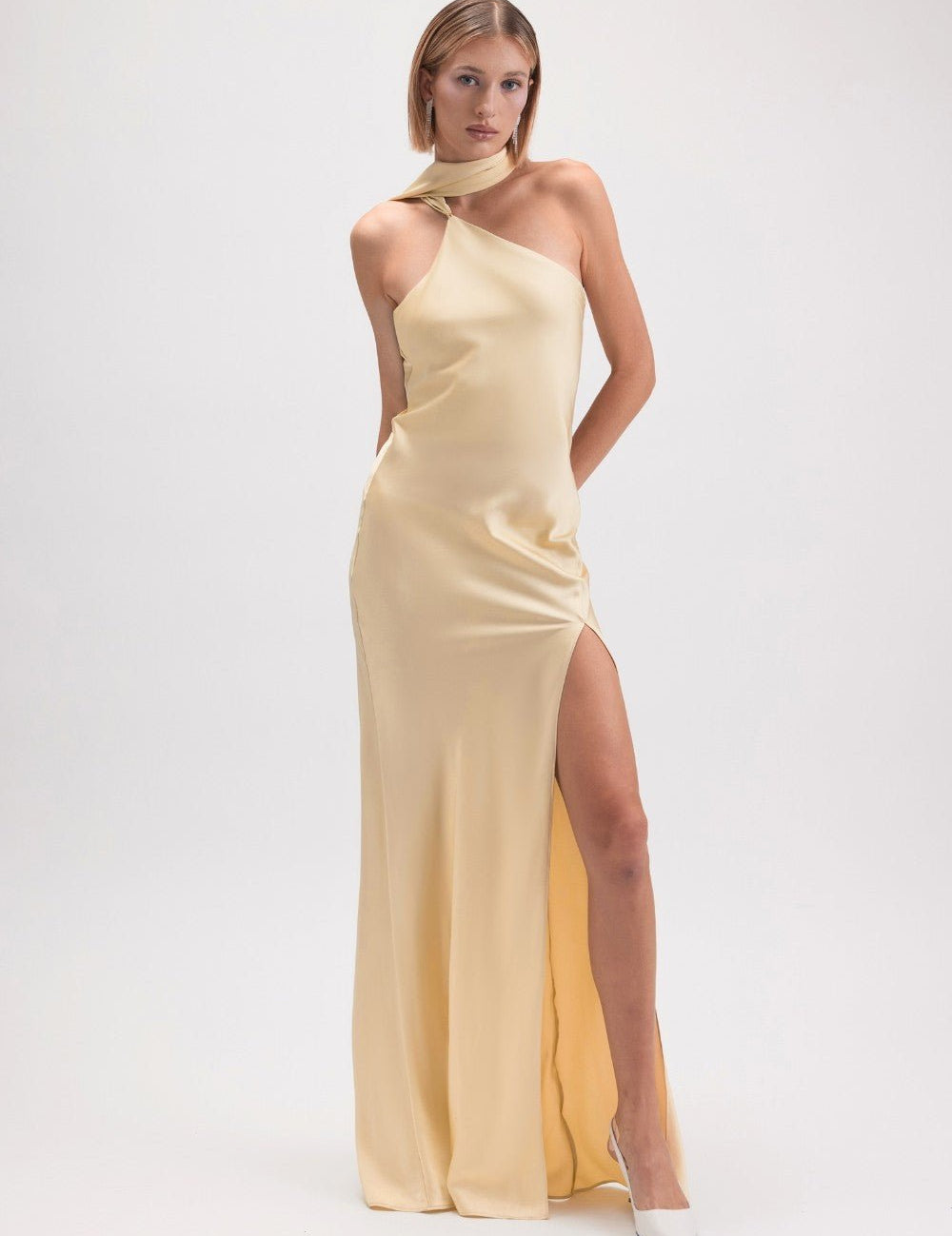 Emiliana - amarillo - Cindel vestidos maxi, midi, mini, para toda ocasion, largos, de fiesta, de boda