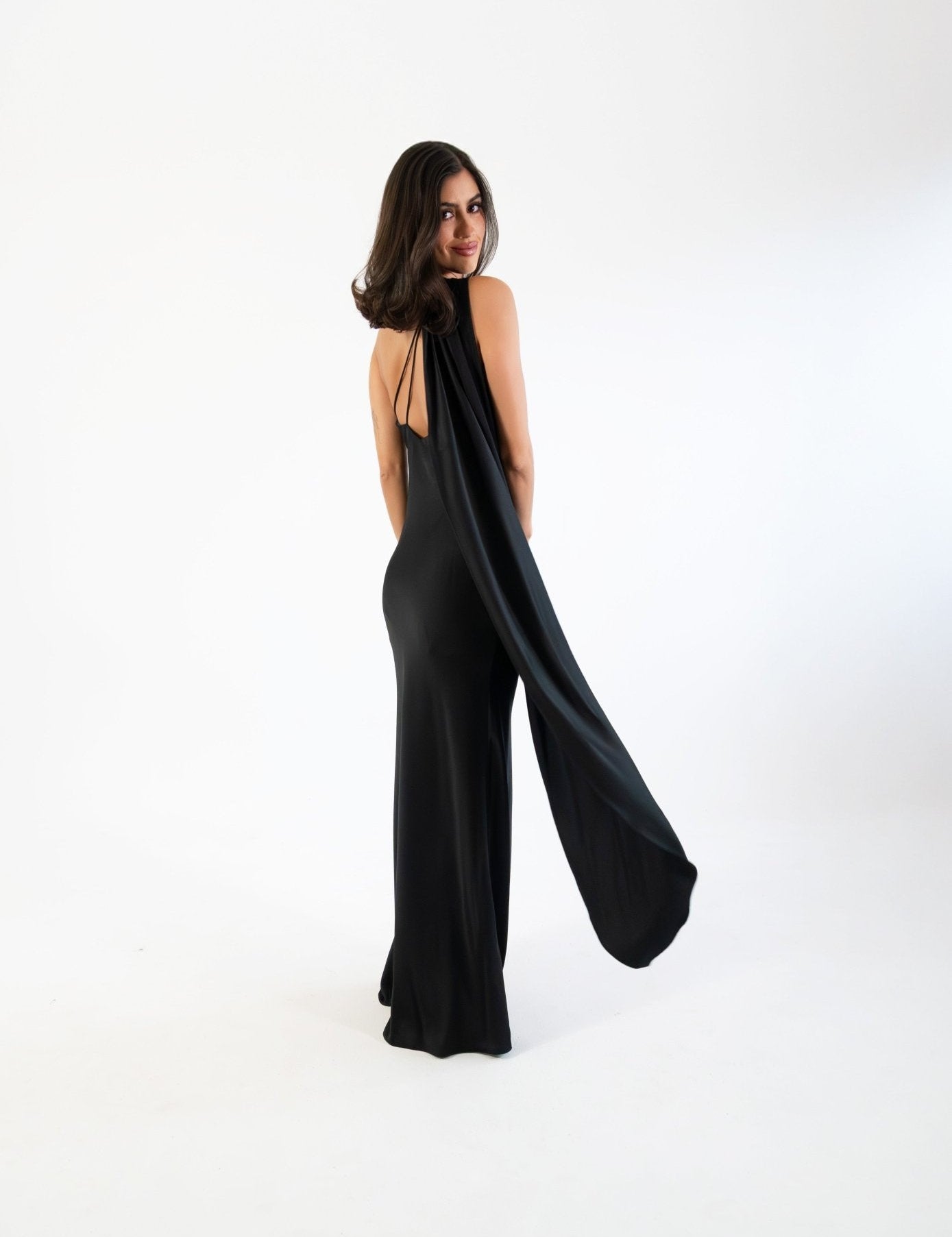 Emiliana - negro - Cindel vestidos maxi, midi, mini, para toda ocasion, largos, de fiesta, de boda