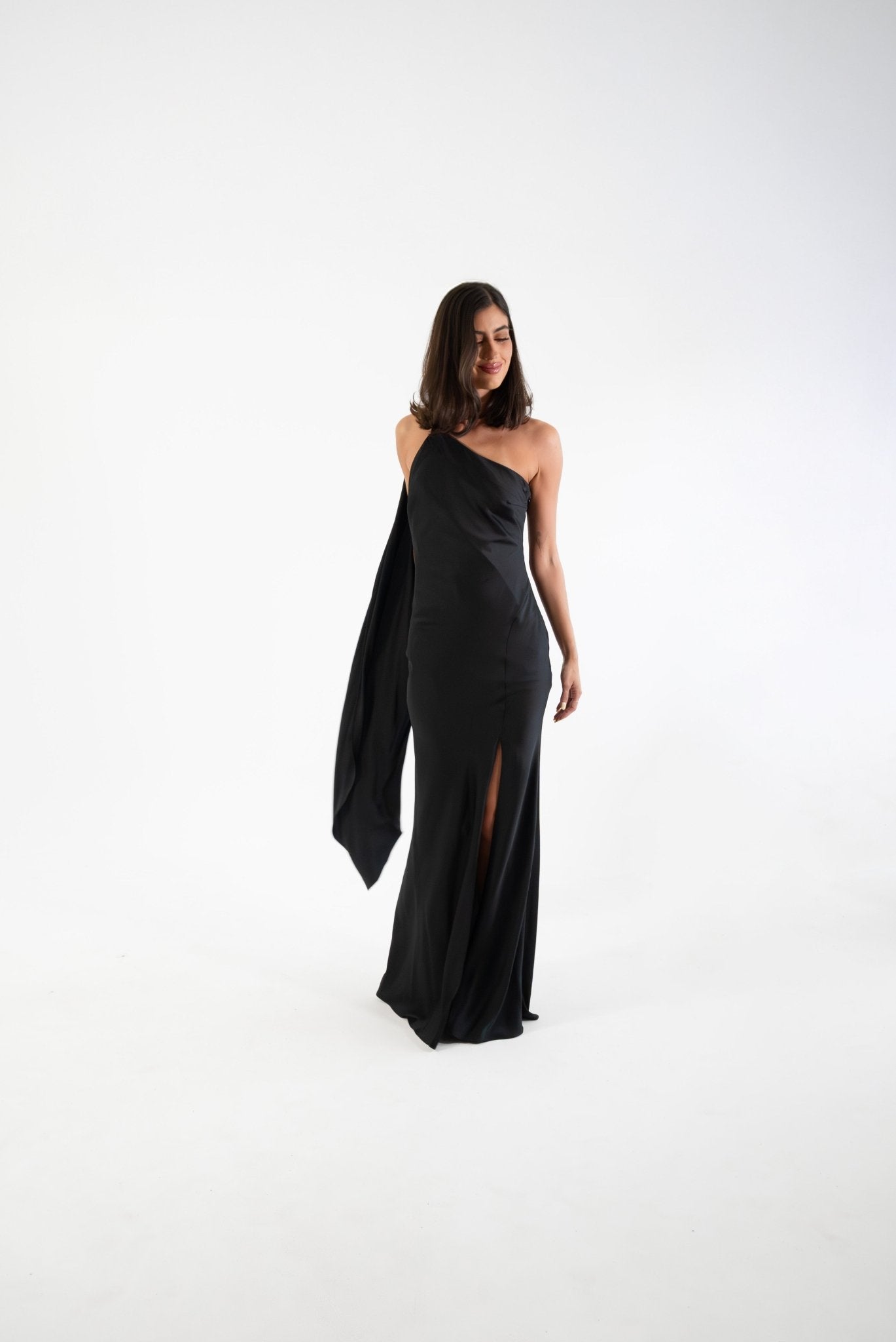 Emiliana - negro - Cindel vestidos maxi, midi, mini, para toda ocasion, largos, de fiesta, de boda